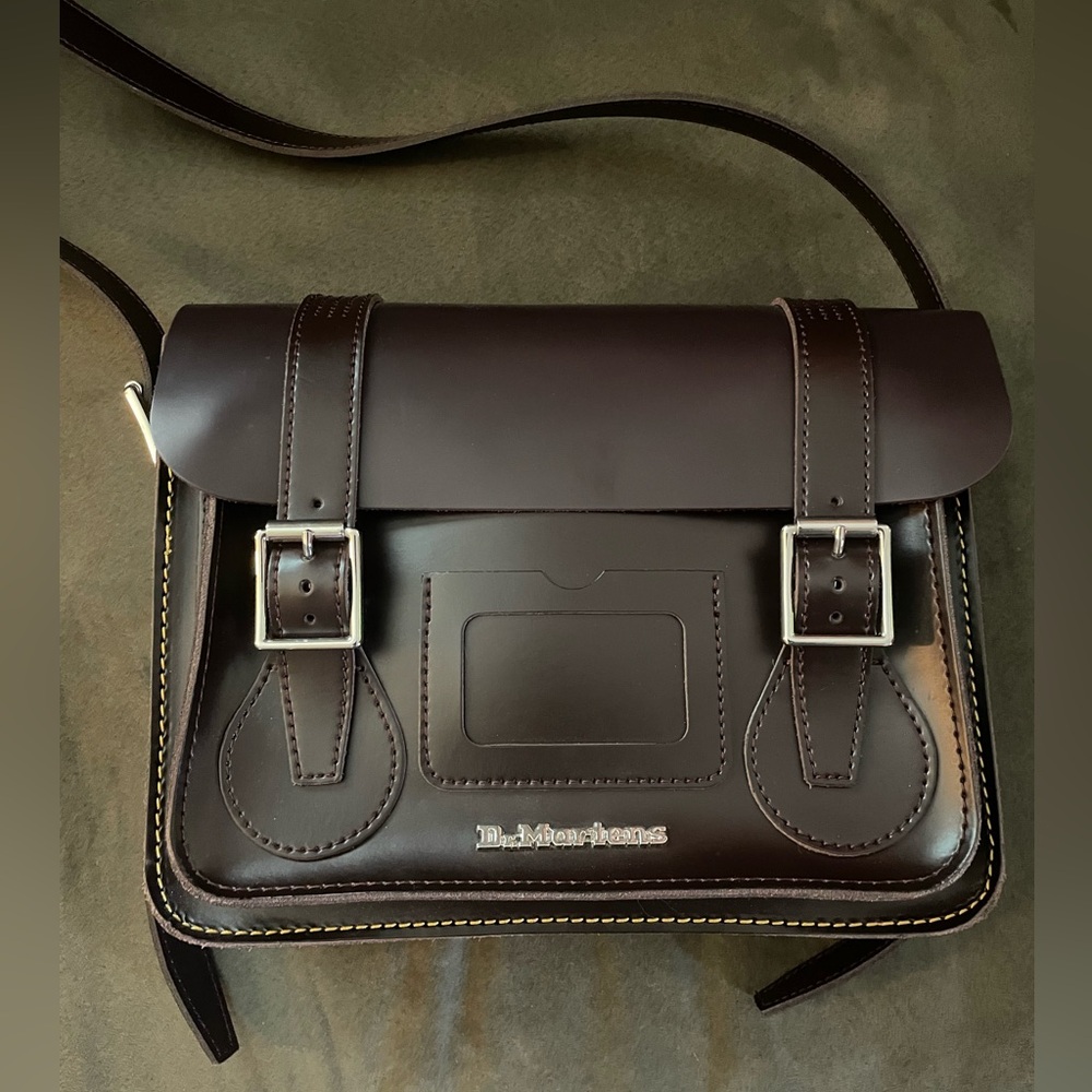 Chocolate Brown Leather Crossbody Messenger Bag, Like New